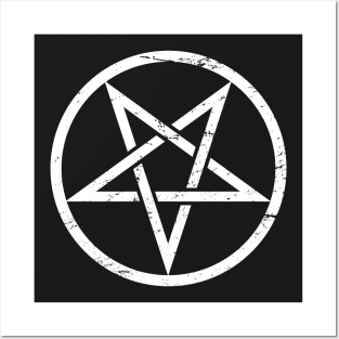 Goth Satanic Pentagram Posters and Art